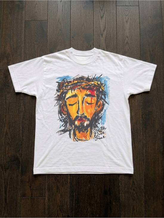 Gildan Other - Religious Art Print - Faith Over Fear Christian Graphic Print Tee